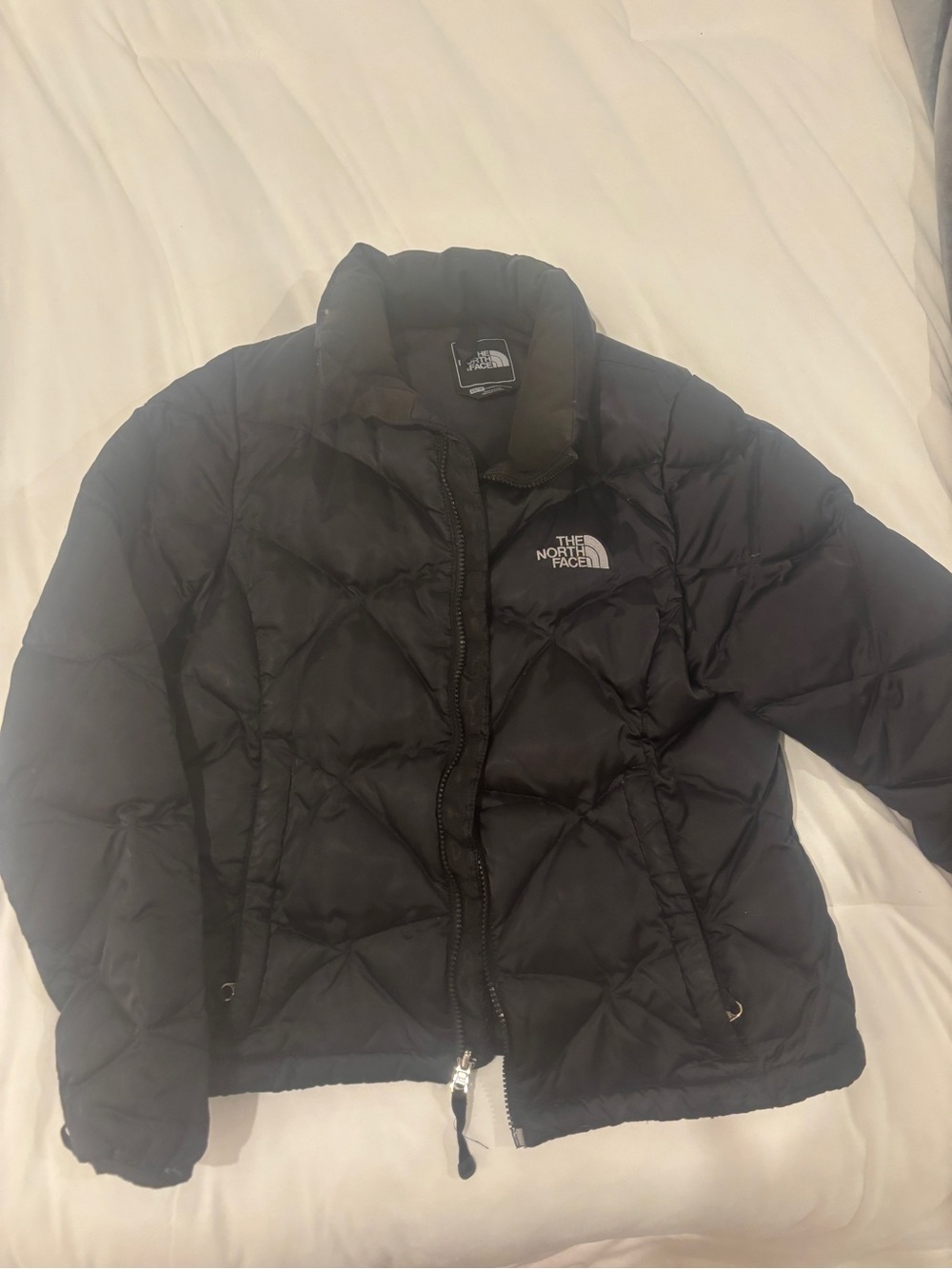 The North Face Black Women's Quilted Puffer Jacket with Logo
